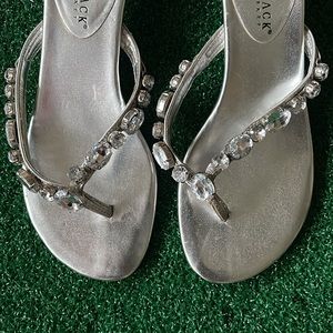 COPY - White House Black Market (WHBM) Silver Jewel Sandals
